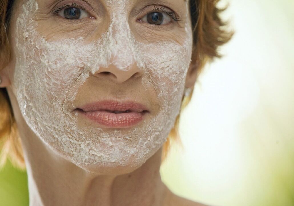 Rejuvenating mask for facial skin from 50 years